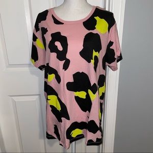 Wild fox pink leopard tee